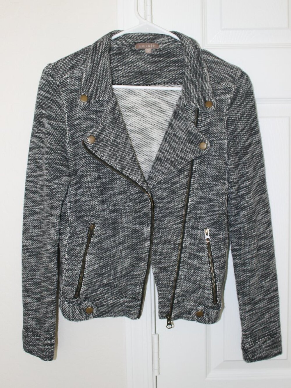 Lilla P Gray Moto Jacket – XS